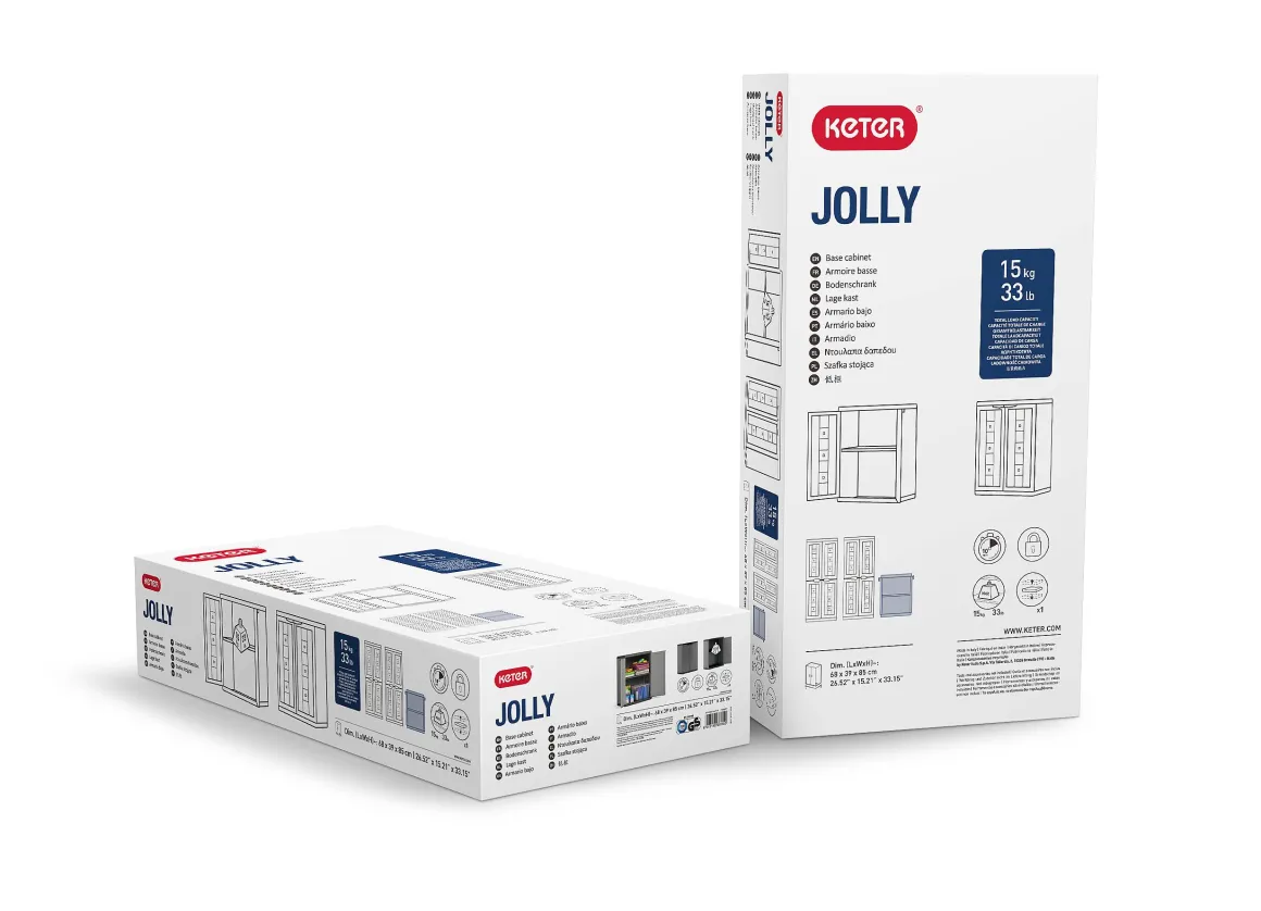Keter Hoge Kast Jolly Grijs