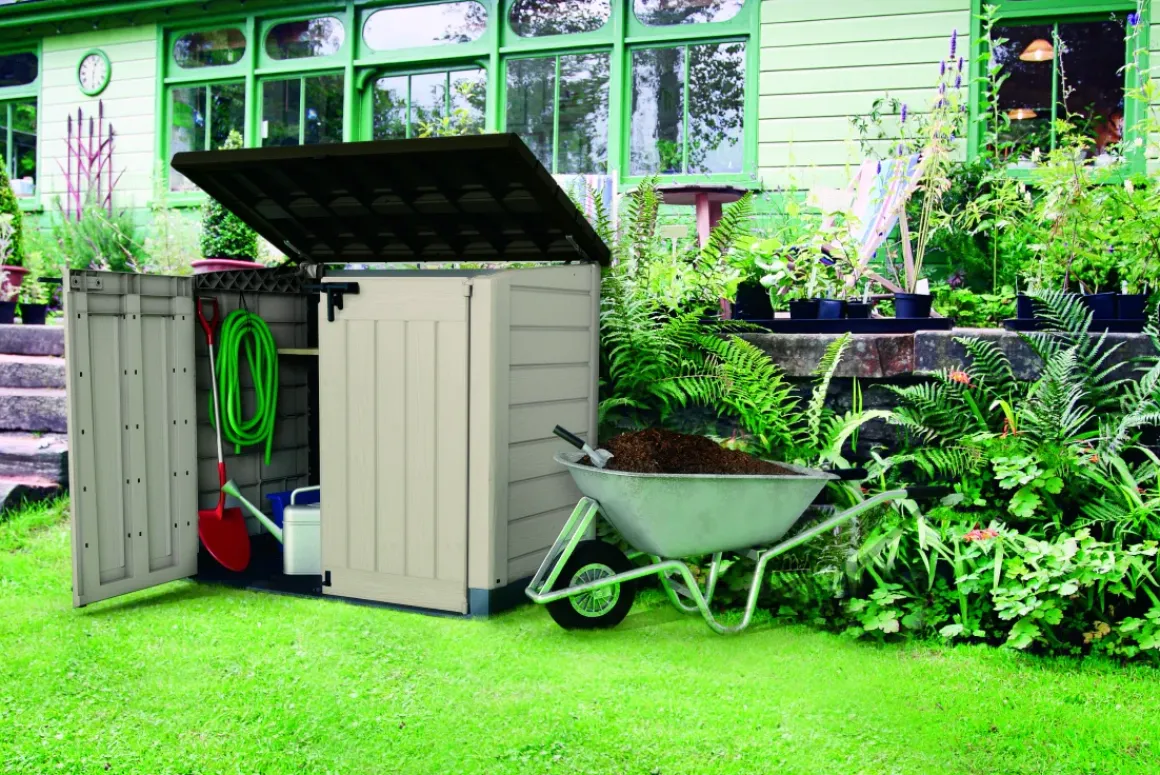 Keter Opbergkast Store It Out Max Beige/Bruin 146X125Cm