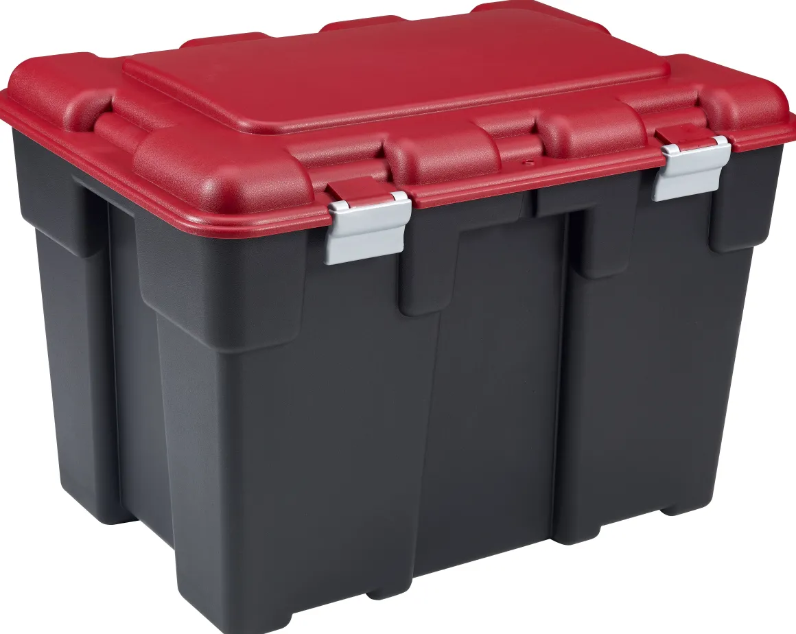 Keter Opbergkoffer Explorer 185L Zwart/Rood