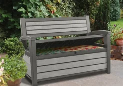 Keter Tuinbank Hudson Opberg Grijs 260L