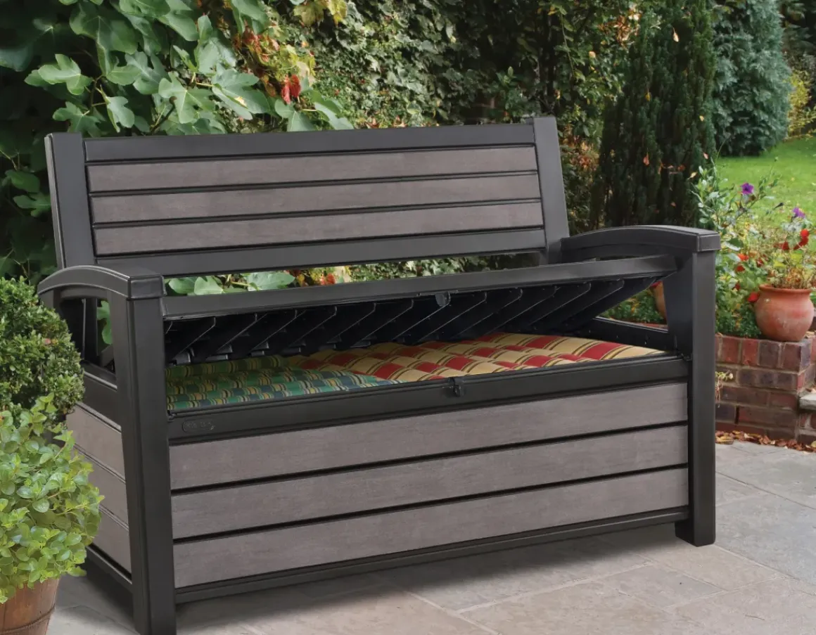 Keter Tuinbank Hudson Opberg Grijs 260L