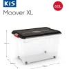 Kis Moover Box Xl Met Wielen Transparant Zwart 60L