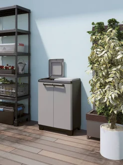 Kis Recycling Kast Split Premium Grijs 2X110L