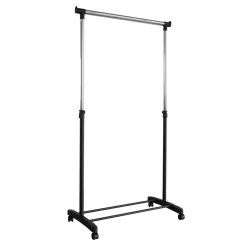 Kledingrek Met 4 Wielen Zwart 90X79,5X43Cm