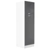 Kolomkast Keuken Delice 60X204Cm 2 Deuren Hoogglans Grijs