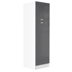 Kolomkast Keuken Delice 60X204Cm 2 Deuren Hoogglans Grijs