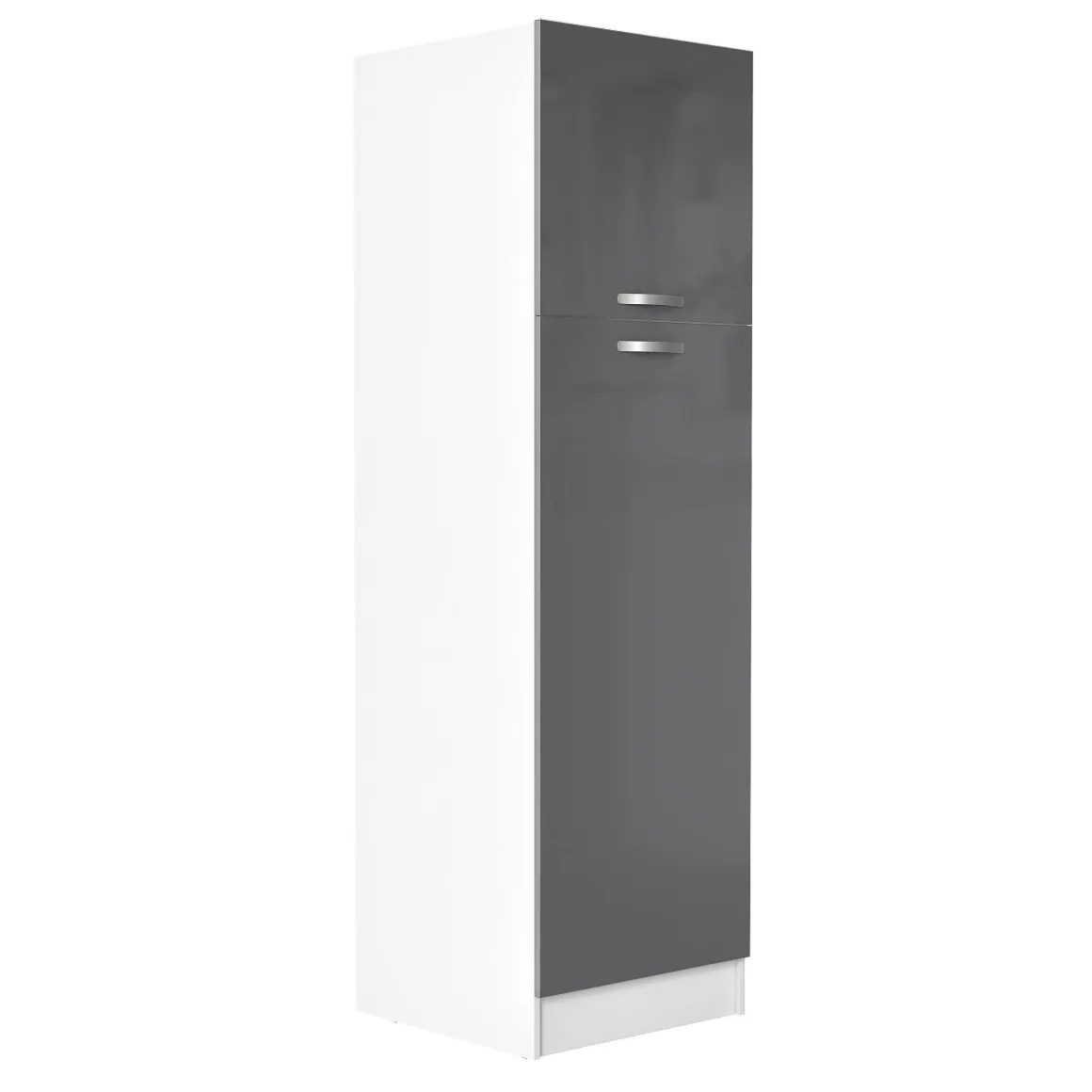 Kolomkast Keuken Delice 60X204Cm 2 Deuren Hoogglans Grijs