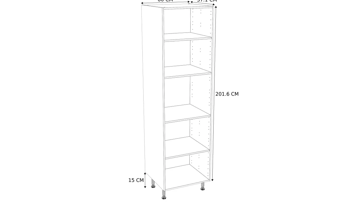 Kolomkast Keuken Modulo Wit 60Cm