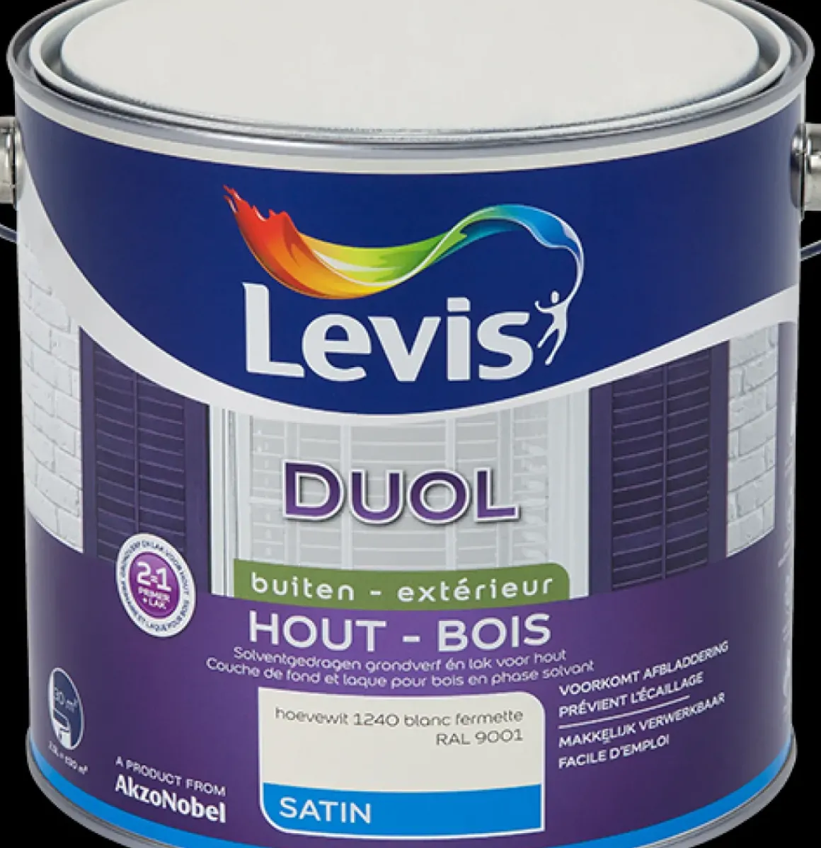 Levis Lak Duol Buitenhout Fermettewit Zijdeglans 2,5L