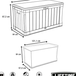 Lifetime Kussenbox 439L 127,9X67,2X64Cm