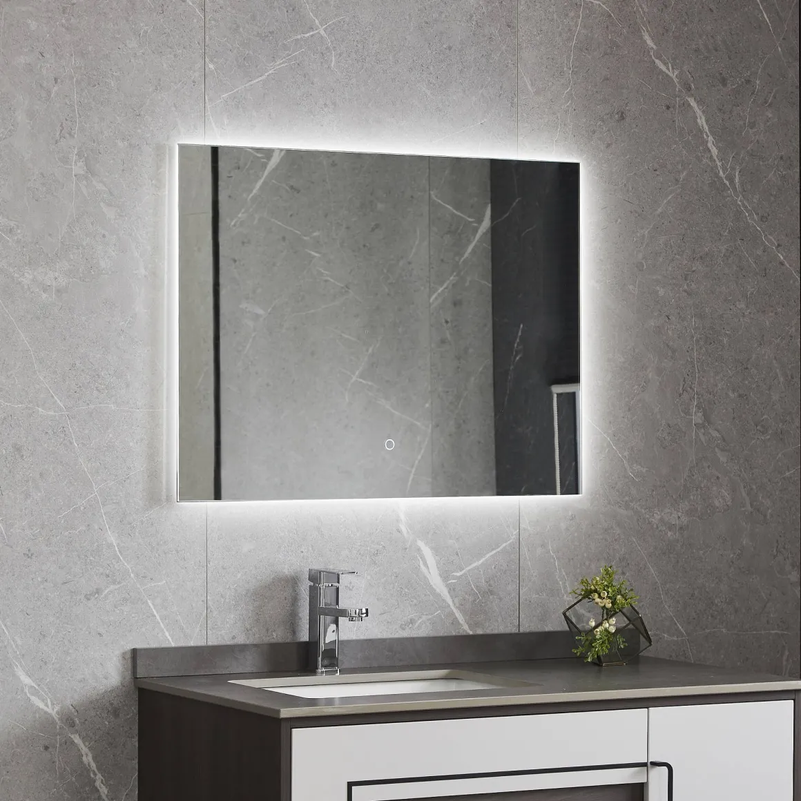 Lomazoo Badkamerspiegel Bryce Met Led Verlichting 60 X 80 Cm