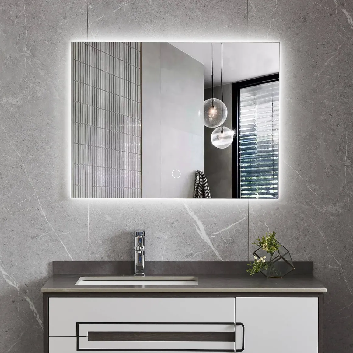 Lomazoo Badkamerspiegel Bryce Met Led Verlichting 60 X 80 Cm