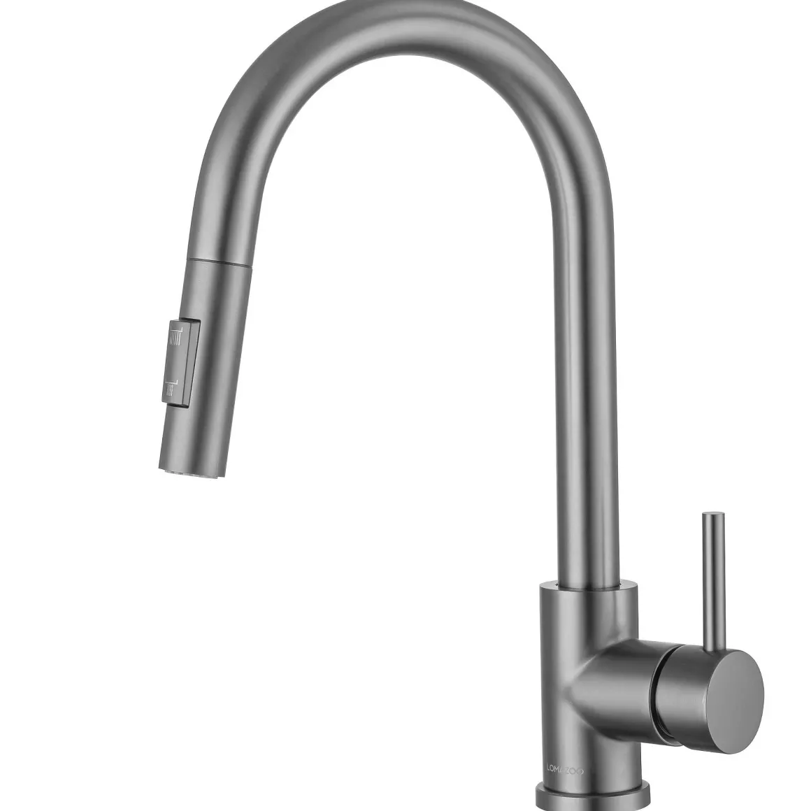 Lomazoo Keukenkraan Met Uittrekbare Uitloop Mason Gun Metal Antraciet