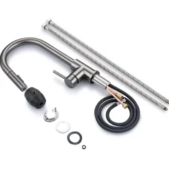 Lomazoo Keukenkraan Met Uittrekbare Uitloop Mason Gun Metal Antraciet