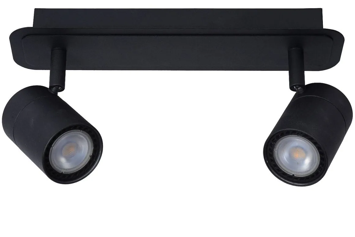 Lucide Plafondspot Lennert Zwart 2Xgu10 5W
