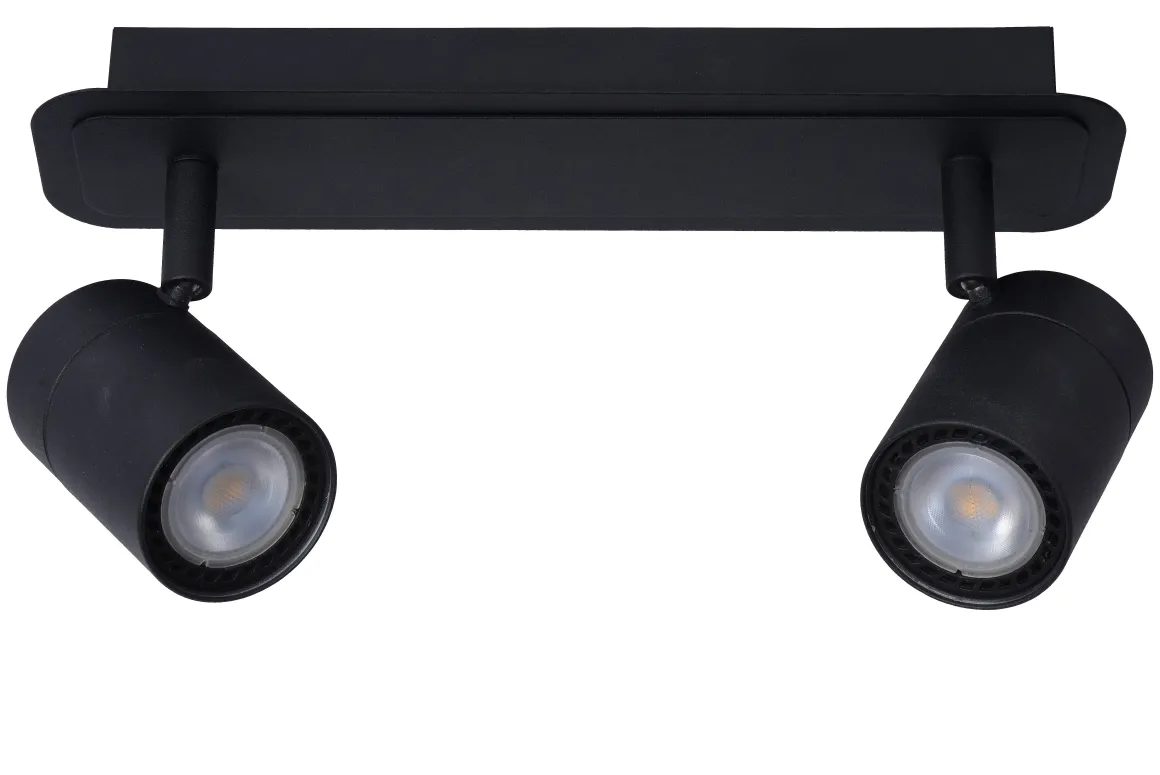 Lucide Plafondspot Lennert Zwart 2Xgu10 5W