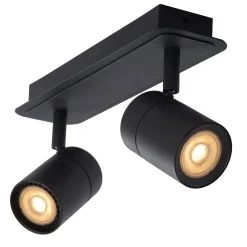 Lucide Plafondspot Lennert Zwart 2Xgu10 5W