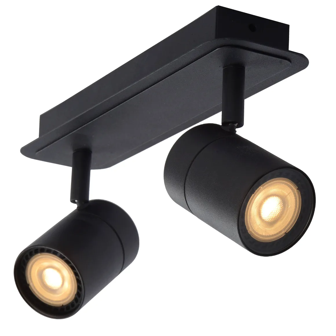 Lucide Plafondspot Lennert Zwart 2Xgu10 5W