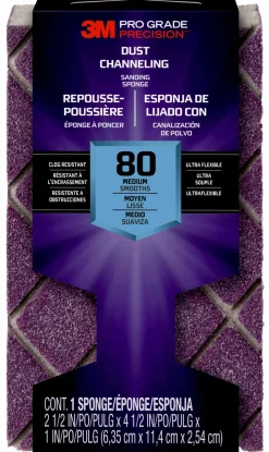 3M Blokschuurspons Pro Grade Precision Met Stofkanalen Korrel 80 Middelgrof 12St/Pak