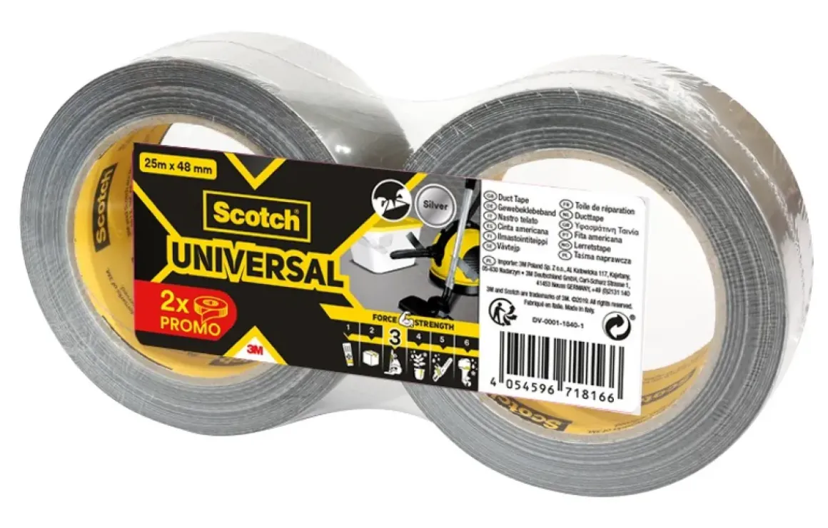 3M Scotch Ducttape Universal Grijs 25M 48Mm