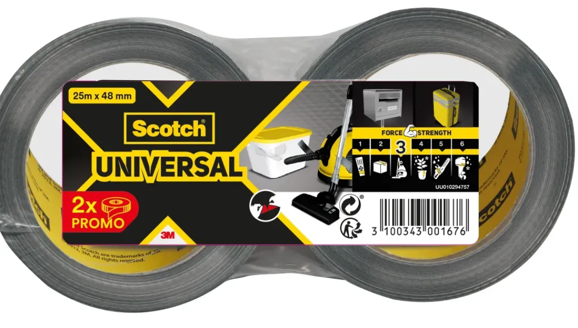 3M Scotch Ducttape Universal Grijs 25M 48Mm