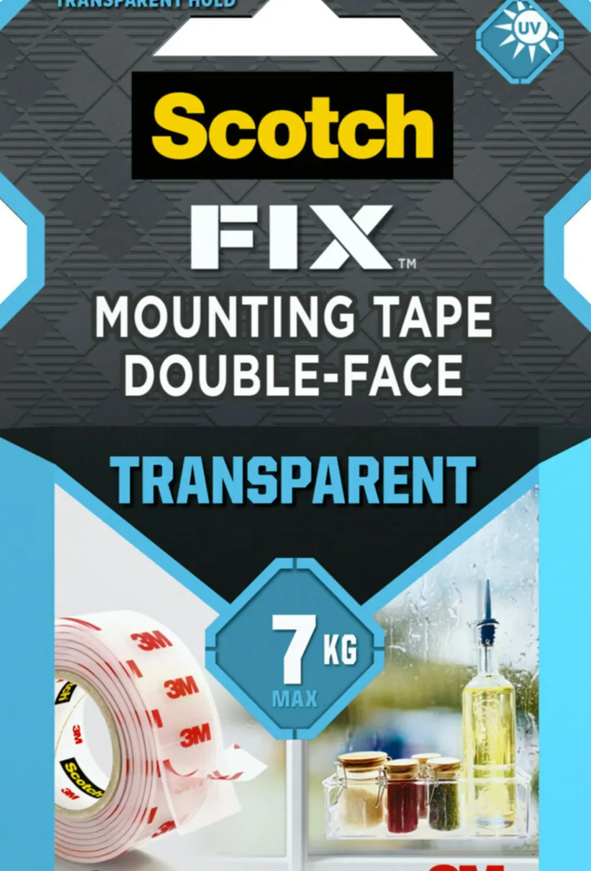 3M Scotch Transparant Montagetape 19Mmx1,5M