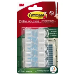 3M Transparente Deko-Clips Outdoor Command™ 17017Clr-Aw