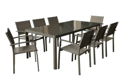 Macari Tuintafel Aluminium/Glas 200X100X75Cm