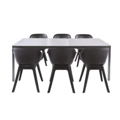 Macari Tuintafel Aluminium/Glas 200X100X75Cm