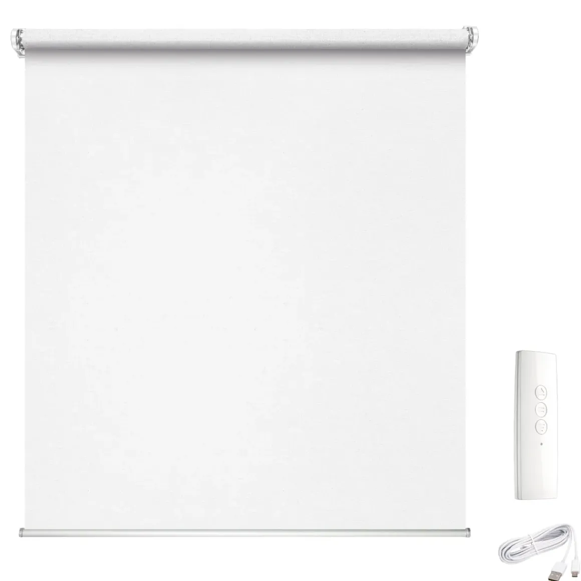 Madeco 1310 Gemotoriseerd Lichtdoorlatend Rolgordijn E-Roll Wit 120X250Cm