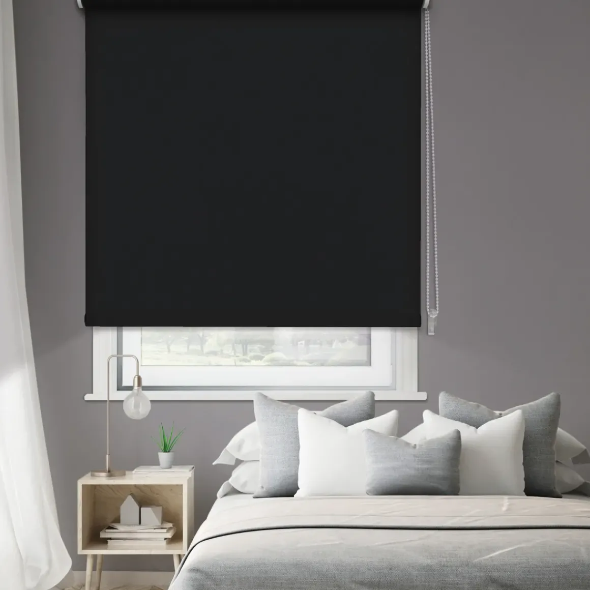 Madeco 1499 Verduisterend Rolgordijn Effen Zwart 150X250Cm