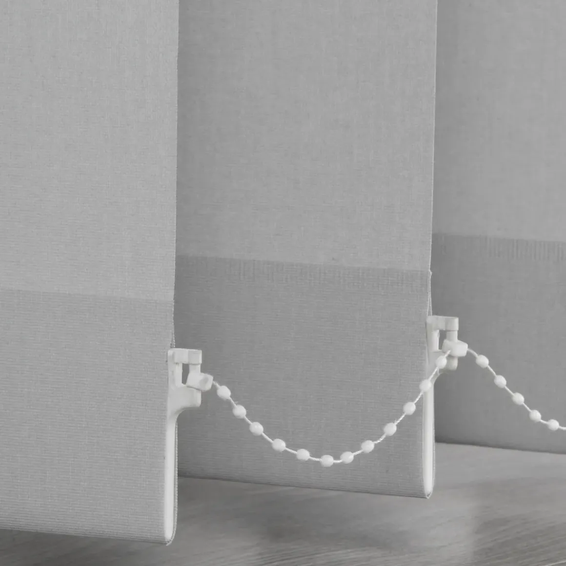 Madeco 4196 Verticale Lamellen Compleet Lichtdoorlatend Grijs 12,7 X 260 Cm + Rail 200 Cm