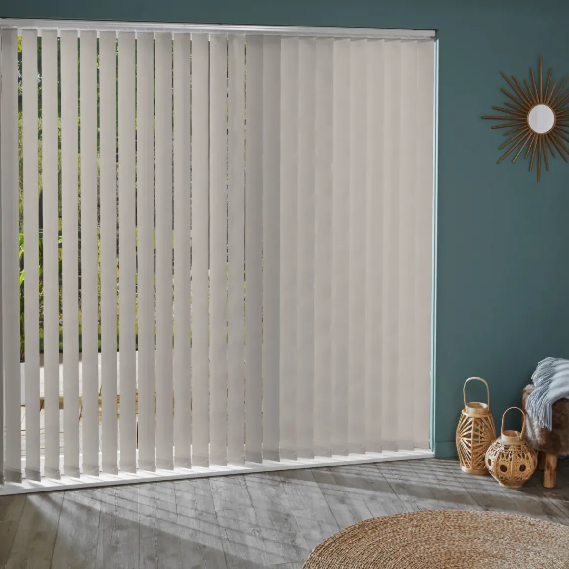 Madeco 3222 Verticale Lamellen Deluxe 5 Stuks Kalksteen 8,9 X 280 Cm