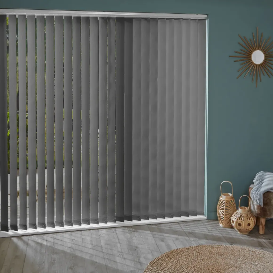 Madeco 3293 Verticale Lamellen Deluxe 5 Stuks Antraciet 8,9 X 180 Cm