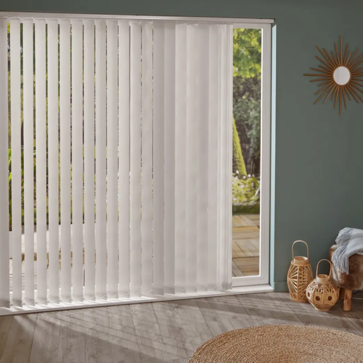 Madeco 3297 Verticale Lamellen 5 Stuks Lichtdoorlatend Goudgrijs 8,9 X 280 Cm