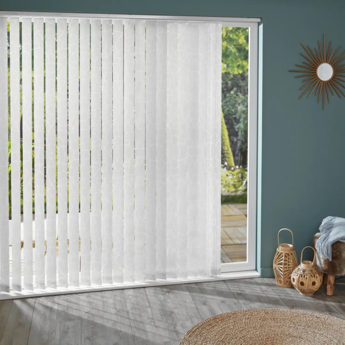 Madeco 3517 Verticale Lamellen Ecailles 5 Stuks Wit 8,9 X 280 Cm