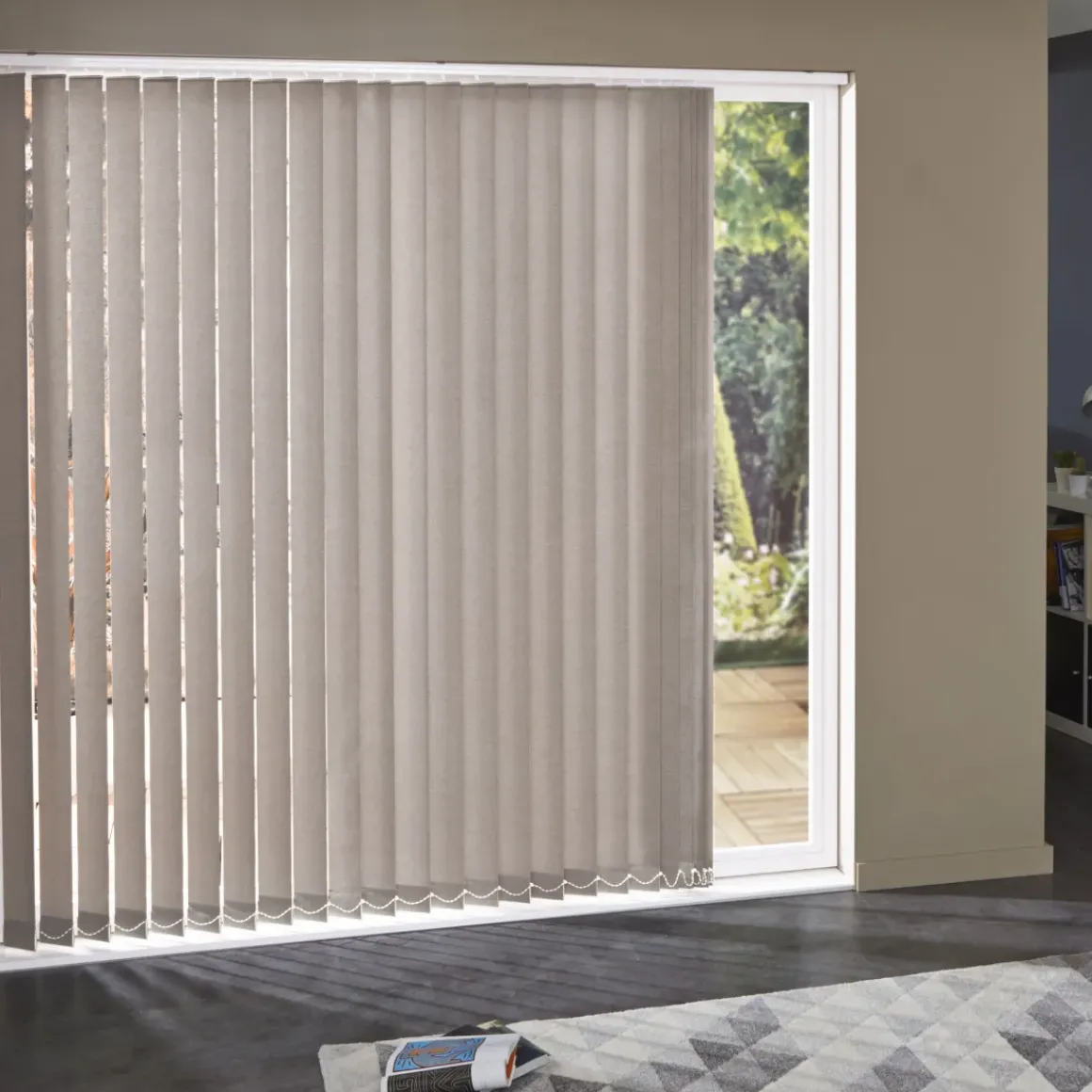 Madeco 3321 Verticale Lamellen 5 Stuks Brandwerend Lichtdoorlatend Beige 8,9 X 280 Cm