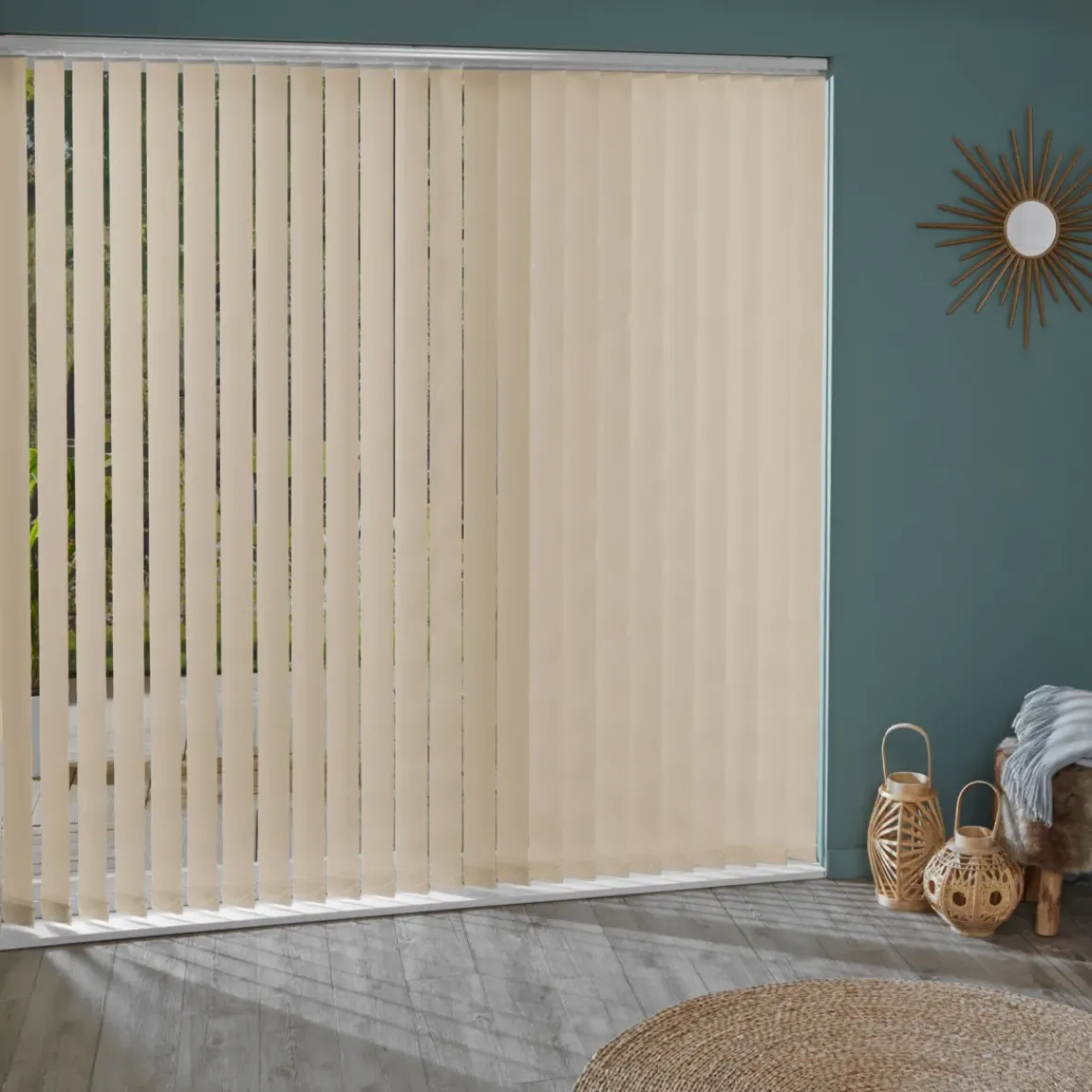 Madeco 3223 Verticale Lamellen 5 Stuks Beige 8,9 X 280 Cm