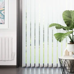 Madeco 4115 Verticale Lamellen Compleet Lichtdoorlatend Wit 12,7 X 260 Cm + Rail 250 Cm