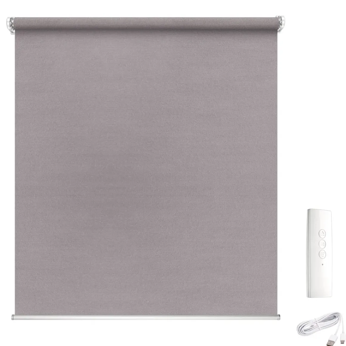 Madeco Grey Gemotoriseerd Lichtdoorlatend Rolgordijn E-Roll Grijs 120X250Cm