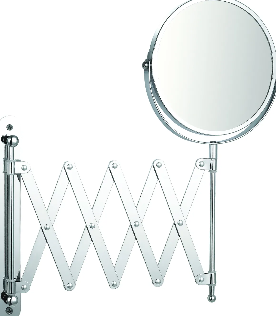 Make-Up Spiegel Rond 3X Vergrotend Met Uittrekbaar Arm Chroom O15Cm