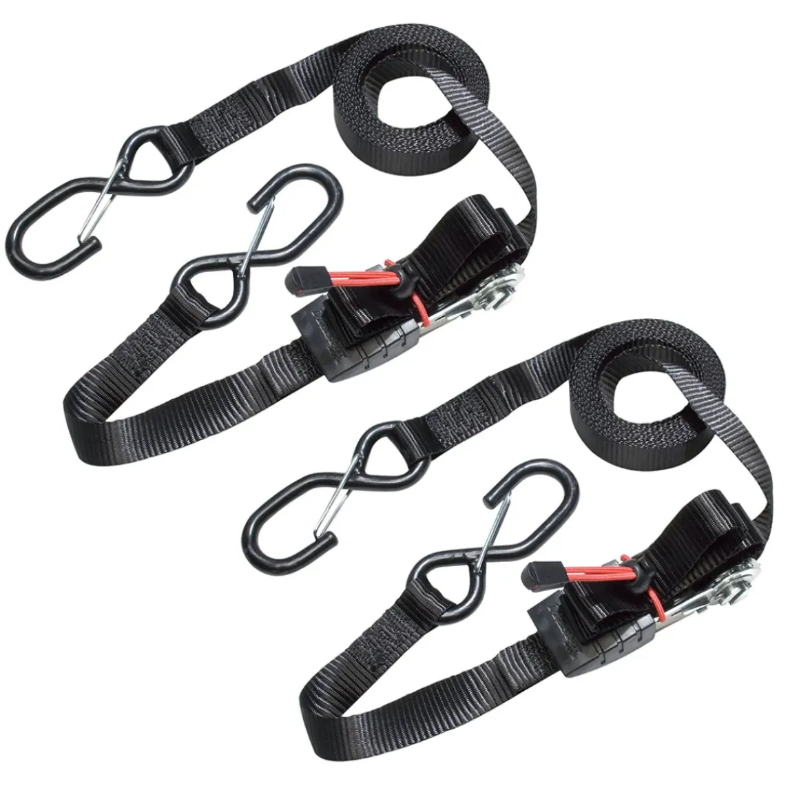 Master Lock Spanbanden + S-Haken 4,25Mx25Mm Zwart 2St.