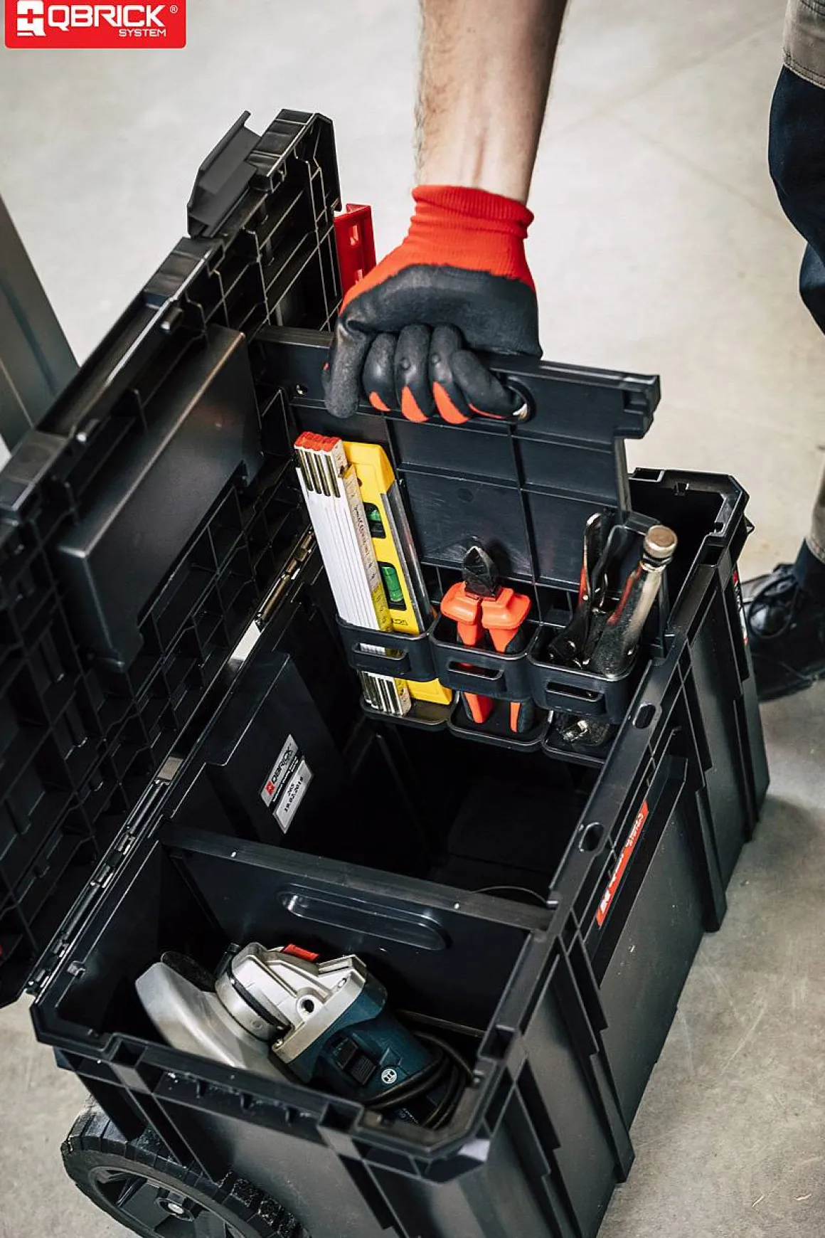 Modulaire Set Voor Het Opbergen En Vervoeren Van Gereedschap. Grote Capaciteit, Maximale Belasting 35 Kg.