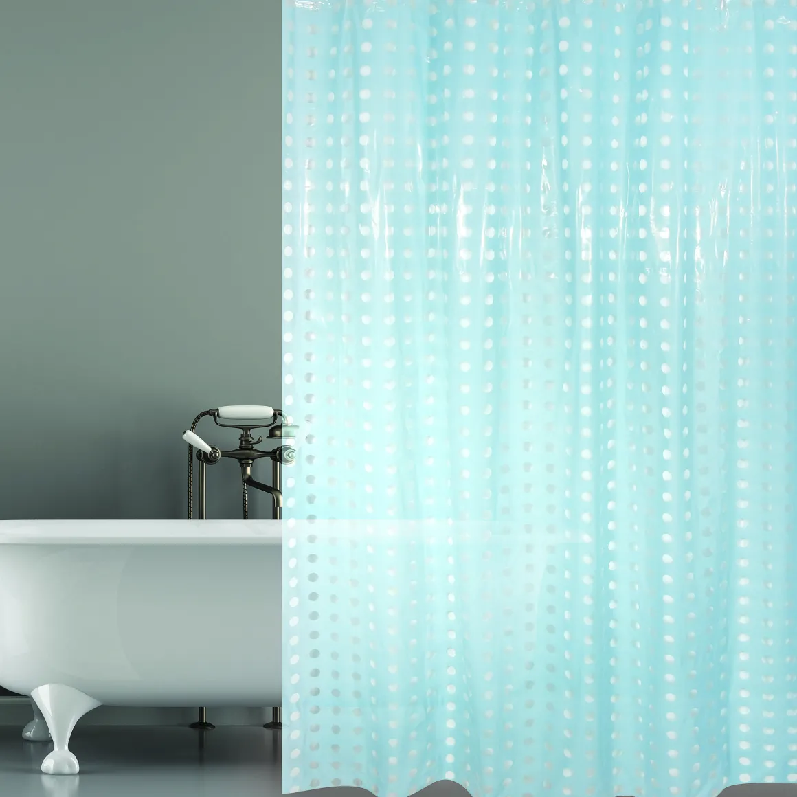 Msv Douchegordijn Bristol Blauw 180Cm