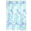 Msv Douchegordijn Dots Blauw 180Cm