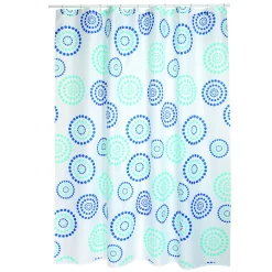 Msv Douchegordijn Dots Blauw 180Cm