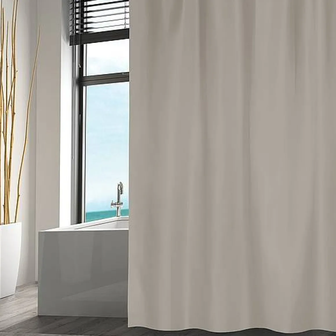 Msv Douchegordijn Polyester 180X200Cm Taupe