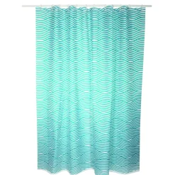 Msv Douchegordijn Wave Blauw 180Cm