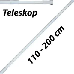 Msv Douchestang 110-200Cm Uitschuifbaar Wit