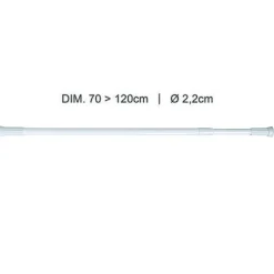 Msv Douchestang 70-120Cm Uitschuifbaar Wit